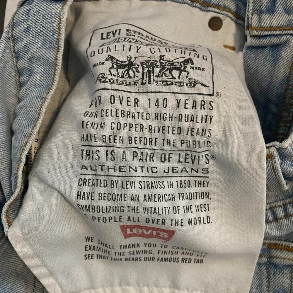 Vintage 90s Levis 512 Jeans‎ Slim Fit Tapered Leg 7 Long 25x32 High Rise - Picture 8 of 8